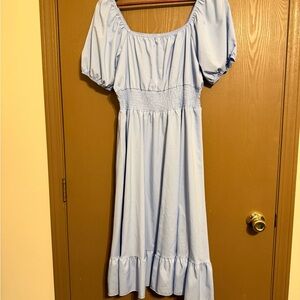 Light Blue Midi Dress
